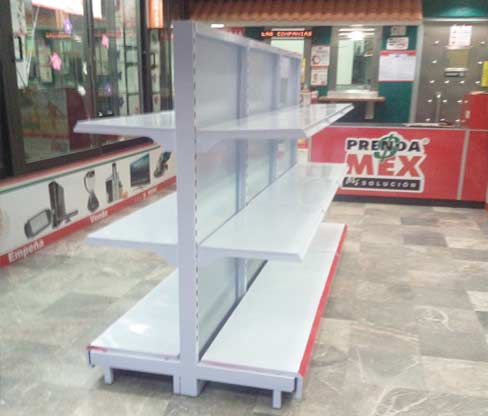 Fabricación especial gondola central 75 x 150 cm