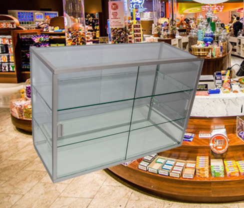 Vitrina Exhibidor de Mostrador para Pan 25x50x60 cm