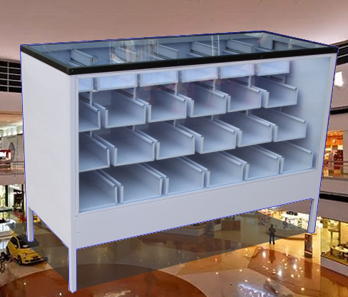 Vitrina Exhibidor con Cajoneras 55x92x96
