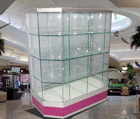 Vitrina Exhibidor de Mostrador Hexagonal de 16 divisiones